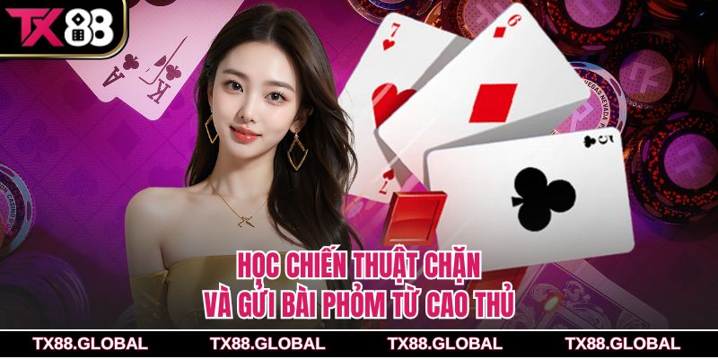 Học chiến thuật chặn và gửi bài phỏm từ cao thủ
