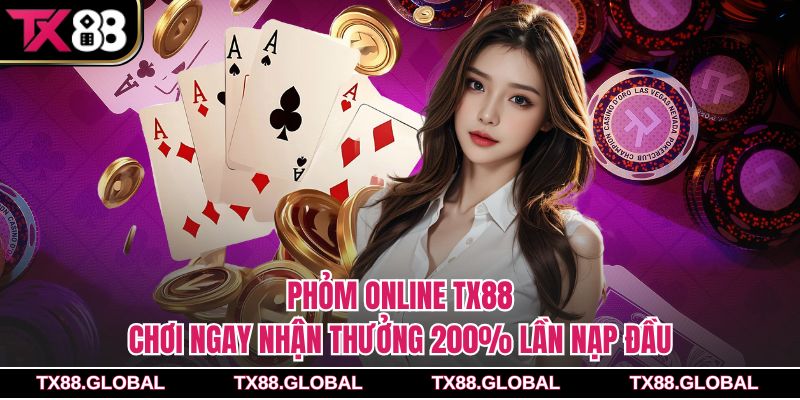 Phỏm Online Tx88 – Chơi Ngay Nhận Thưởng 200% Lần Nạp Đầu